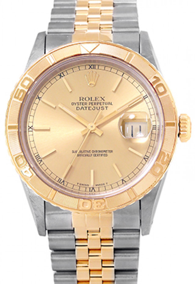 Rolex 16263 Yellow Gold & Steel on Jubilee Champagne with Gold Index